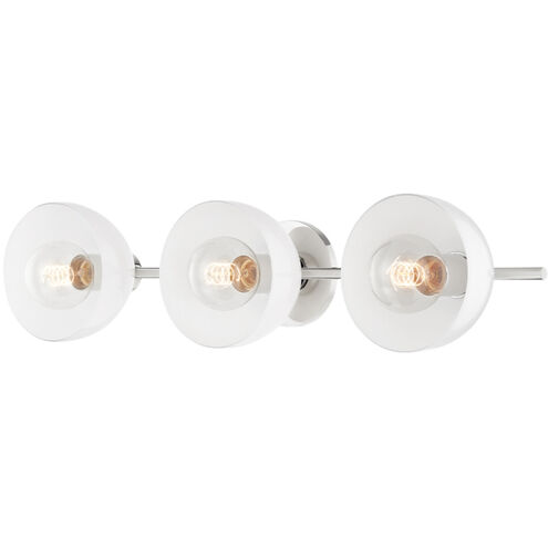 Belle 3 Light 26 inch Polished Nickel Bath Sconce Wall Light