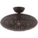 Charlton 1 Light 16 inch Bronze with Antique Brass Accents Semi Flush Ceiling Light