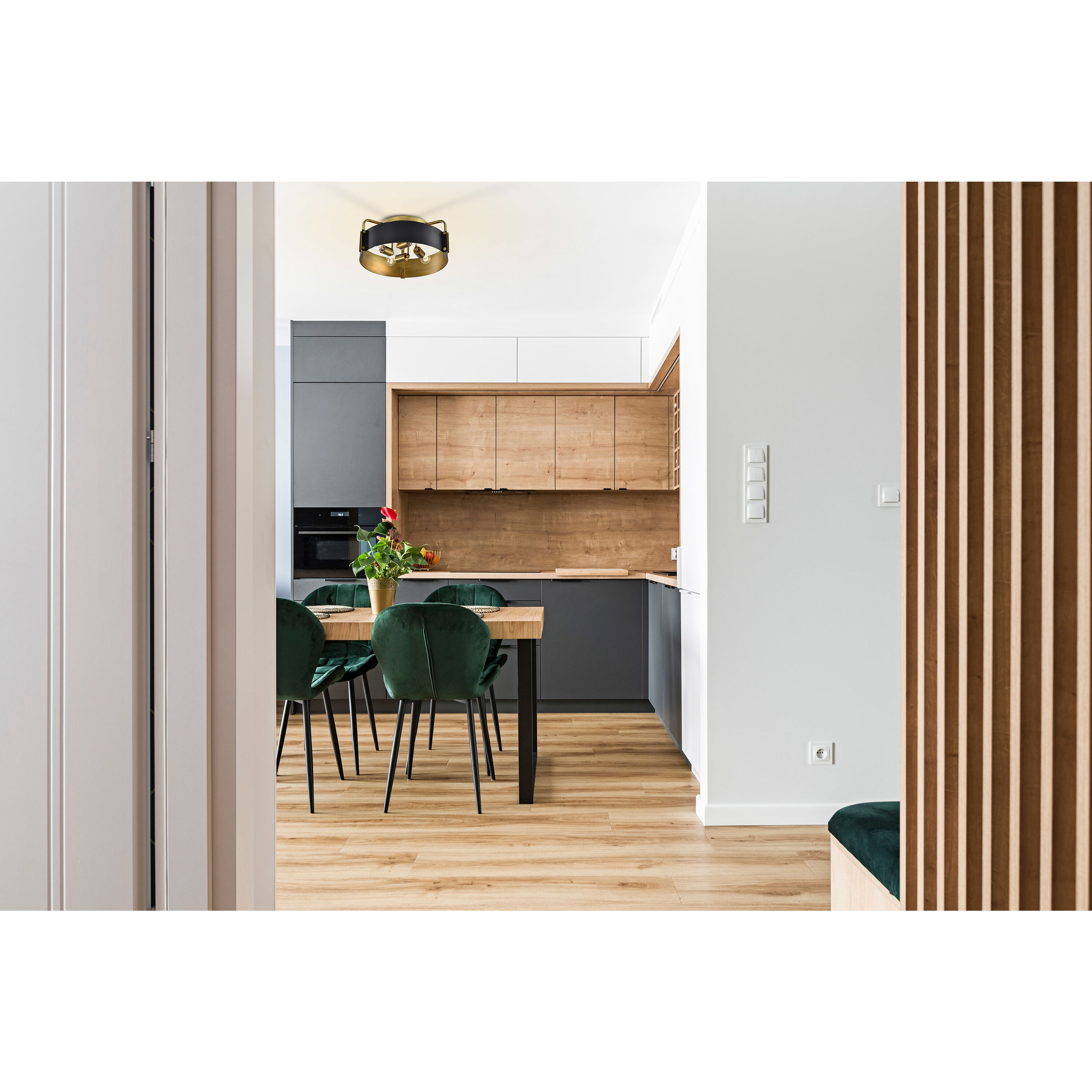 Altos 4 Light 18 inch Matte Black Semi Flush Mount Ceiling Light