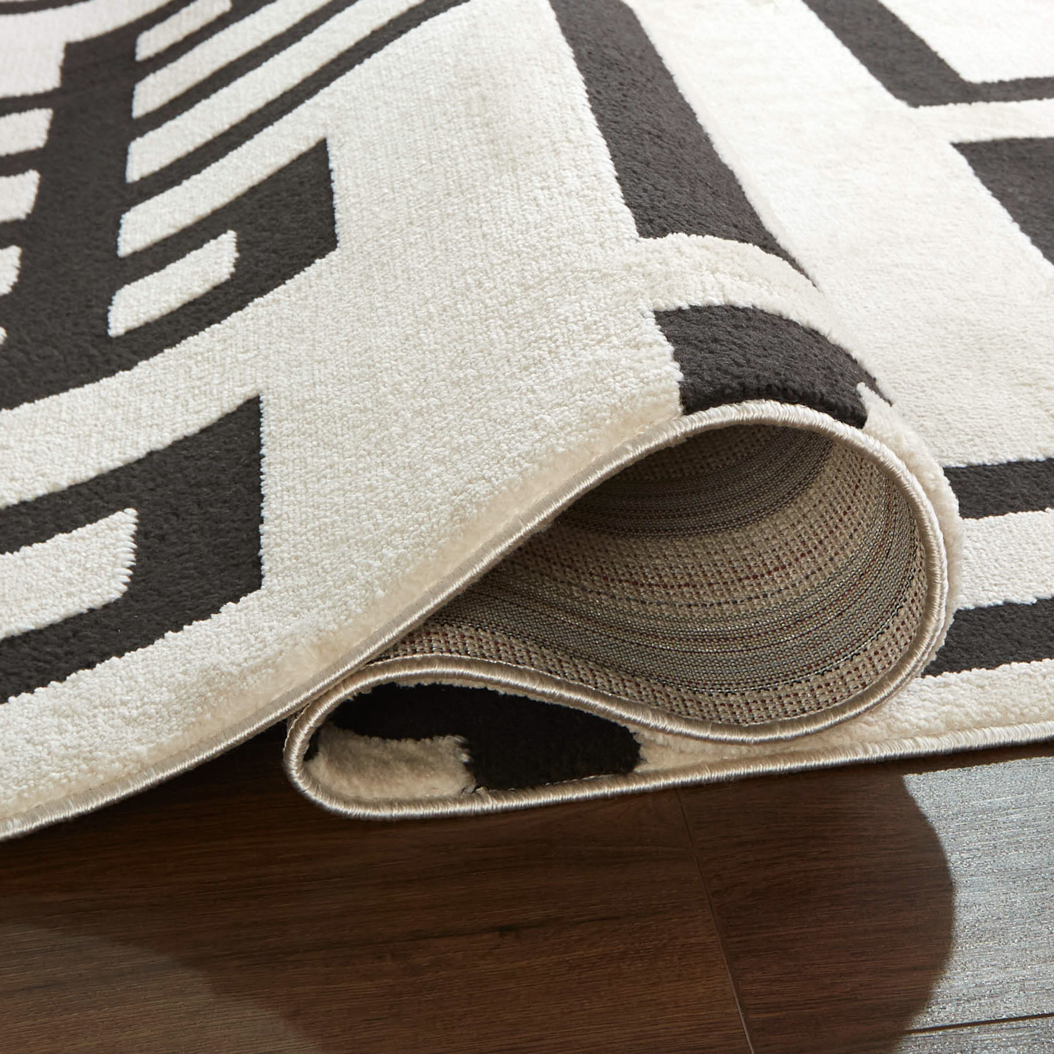 Optika 158 X 118 inch Black/White Rug in 10 x 13