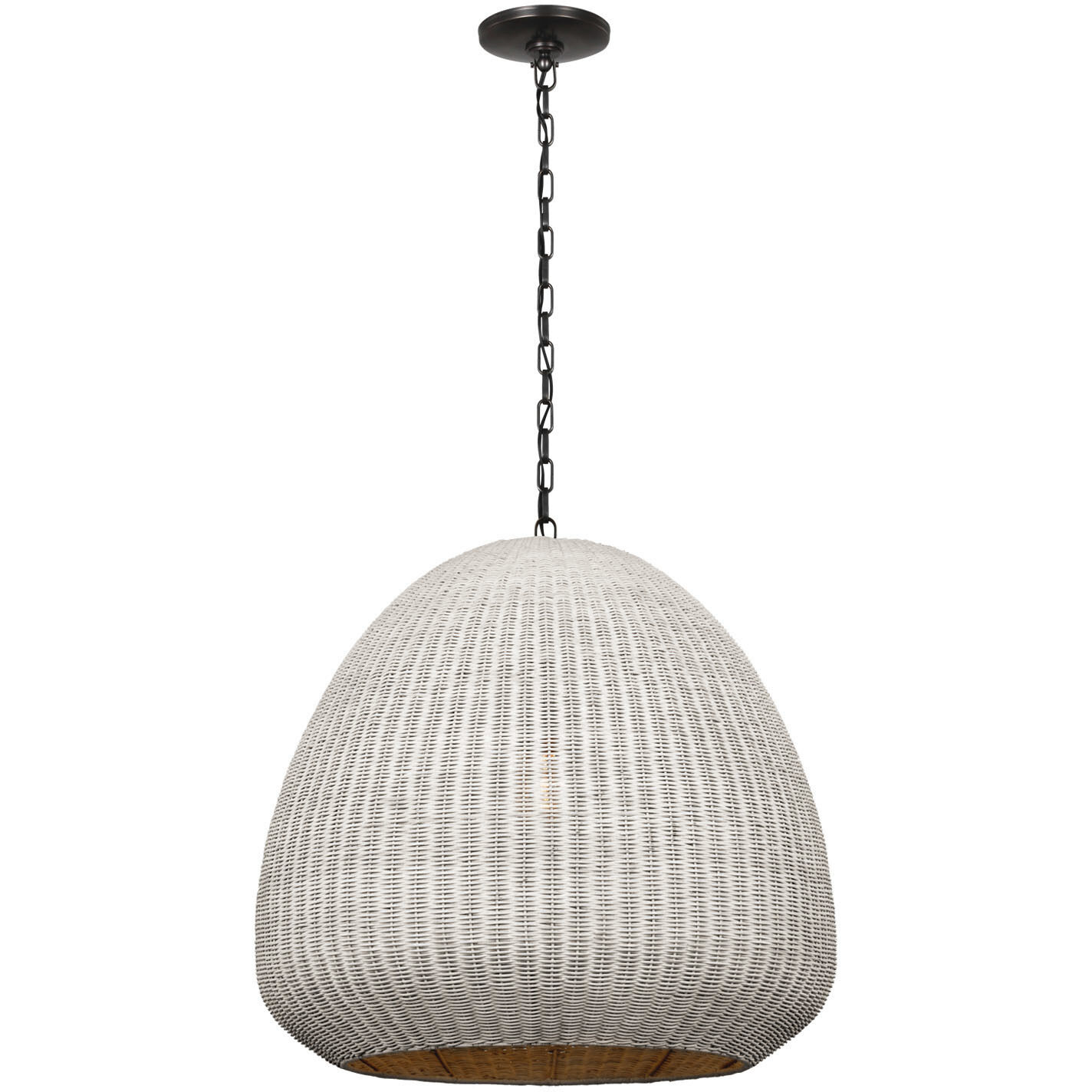 Chapman & Myers Kokomo LED 30 inch Bronze Domed Pendant Ceiling Light