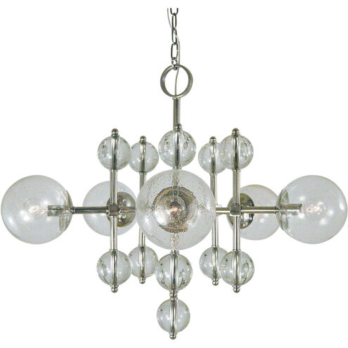 Solaris 5 Light 28 inch Polished Nickel Chandelier Ceiling Light