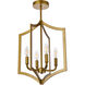Kiera 4 Light 14 inch Brass Pendant Ceiling Light