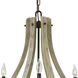 Middlefield LED 41 inch Iron Rust Chandelier Ceiling Light