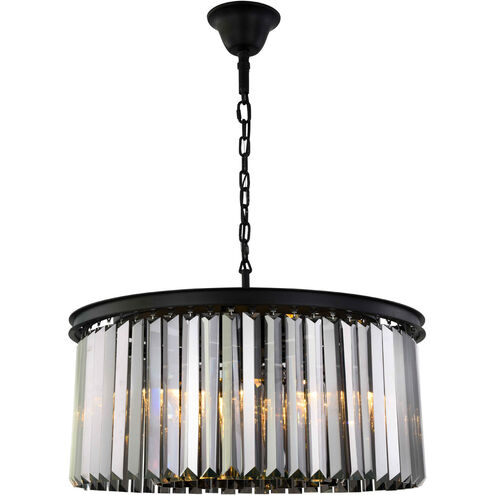 Sydney 8 Light 32 inch Matte Black Chandelier Ceiling Light, Urban Classic