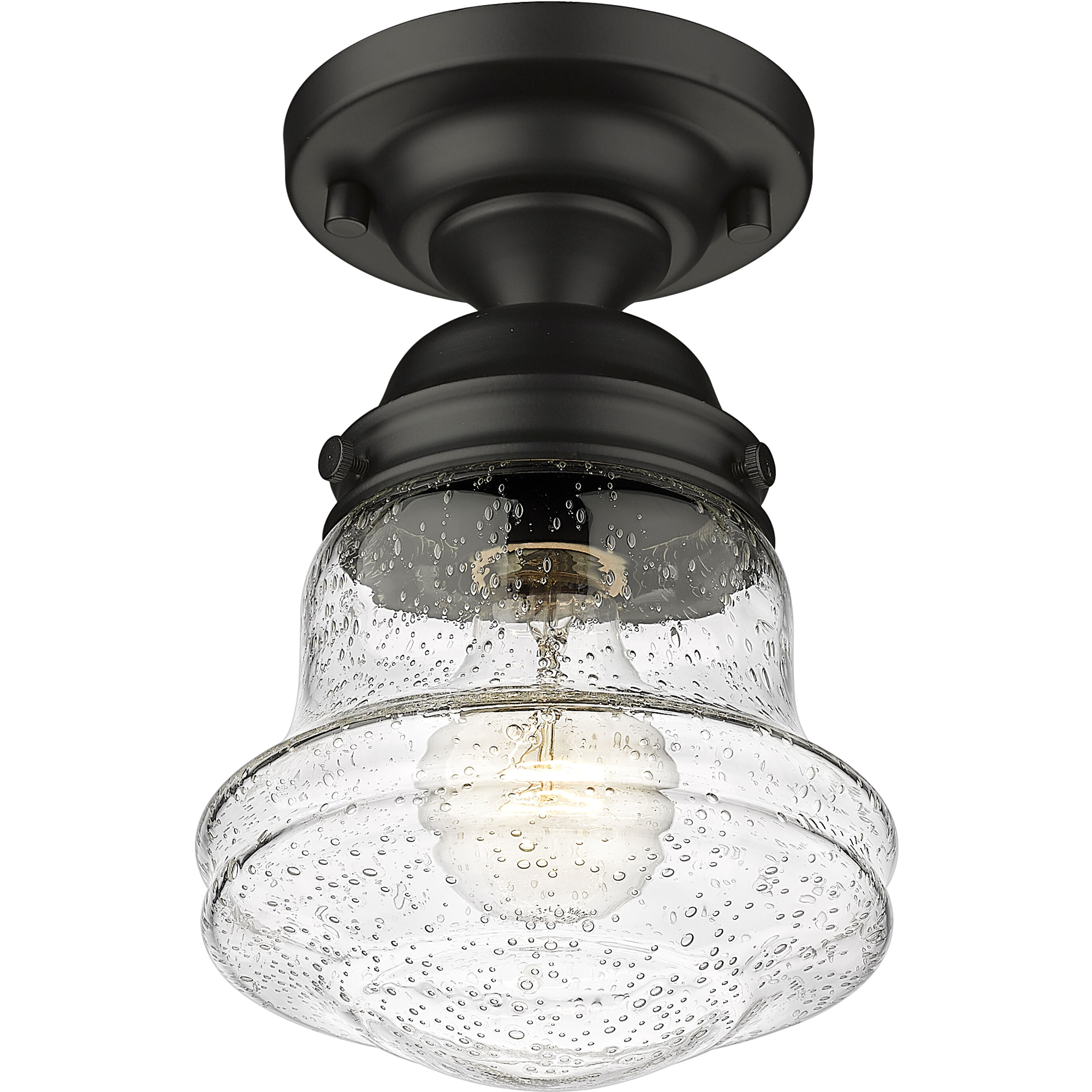 Vaughn 1 Light 6 inch Matte Black Flush Mount Ceiling Light