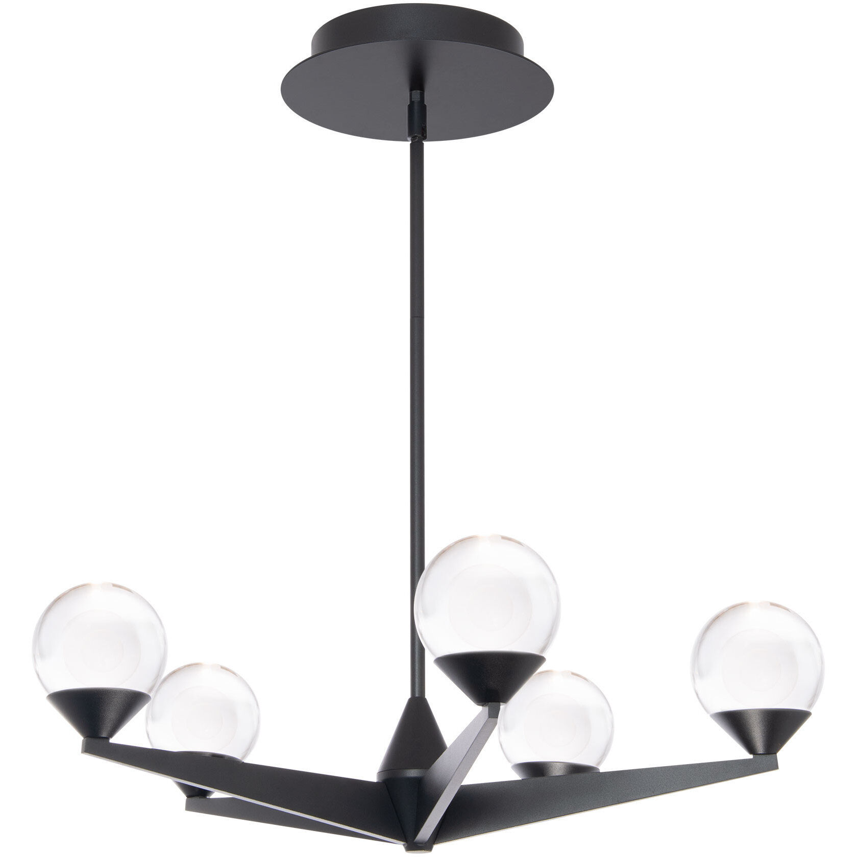 Double Bubble 5 Light 22.25 inch Black Chandelier Ceiling Light