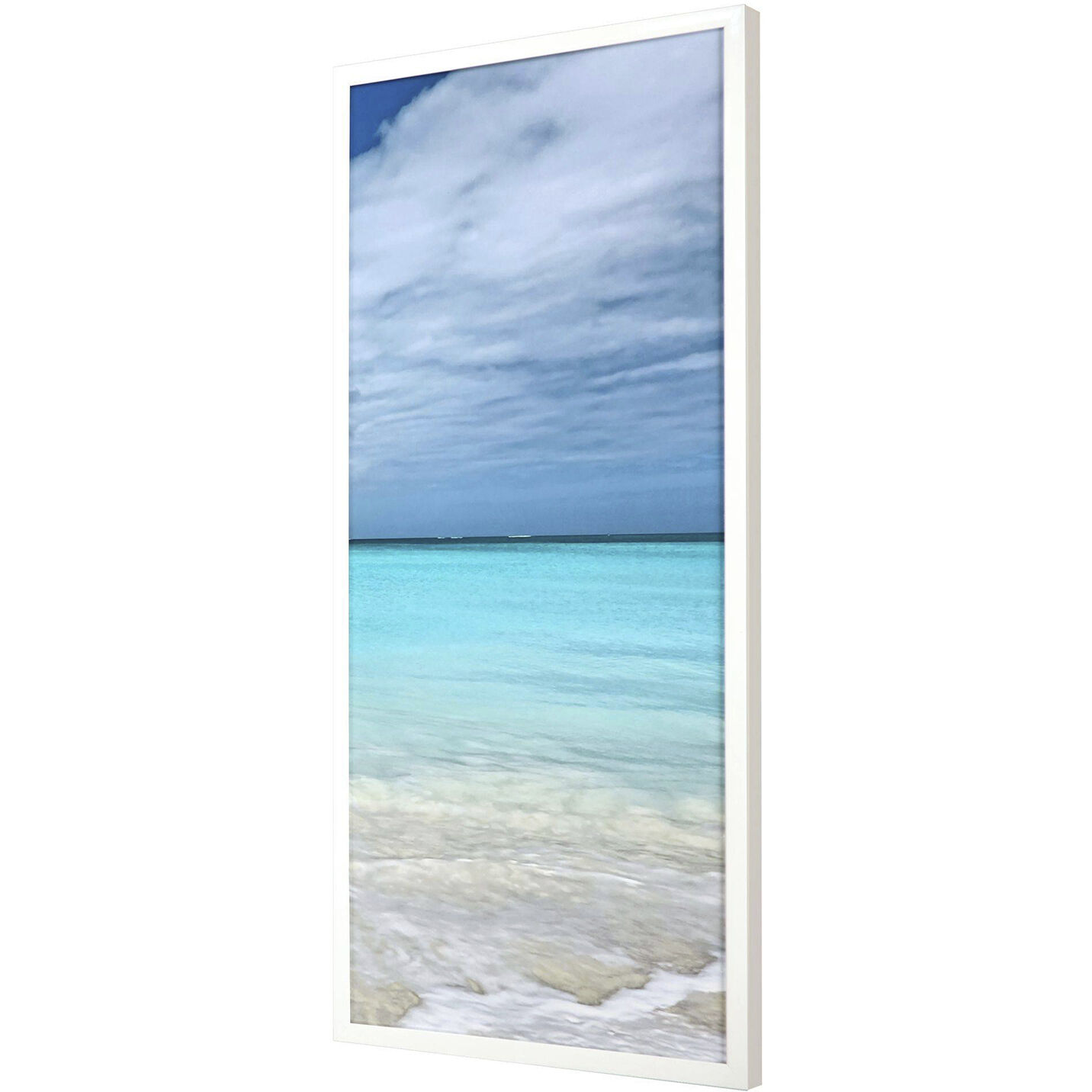 Come Sea Me Blue and Beige and White Framed Art
