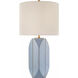 kate spade new york Carmilla 28 inch 100 watt Polar Blue Crackle Table Lamp Portable Light, Medium