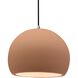 Radiance LED 12.25 inch Adobe and Brushed Nickel Pendant Ceiling Light