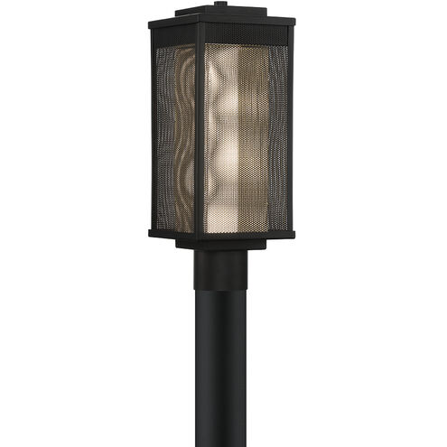 Brama 1 Light 17 inch Black and Gold Outdoor Post Light