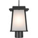 Noward 1 Light 15 inch Black Outdoor Post Lantern