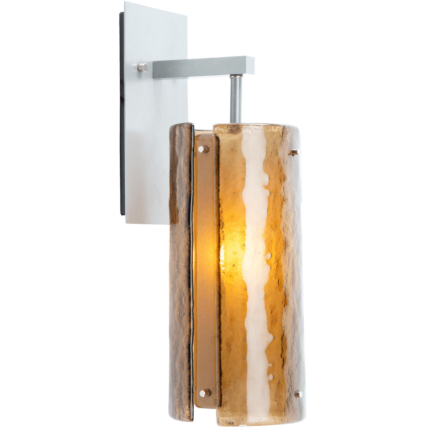 Textured Glass 1 Light 5.8 inch Burnished Bronze Indoor Sconce Wall Light in Ivory Wisp