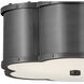 Chance 2 Light 14.25 inch Blackened Brass Indoor Semi-Flush Mount Ceiling Light
