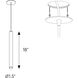 Nova LED 1.5 inch White Pendant Ceiling Light, Cylinder