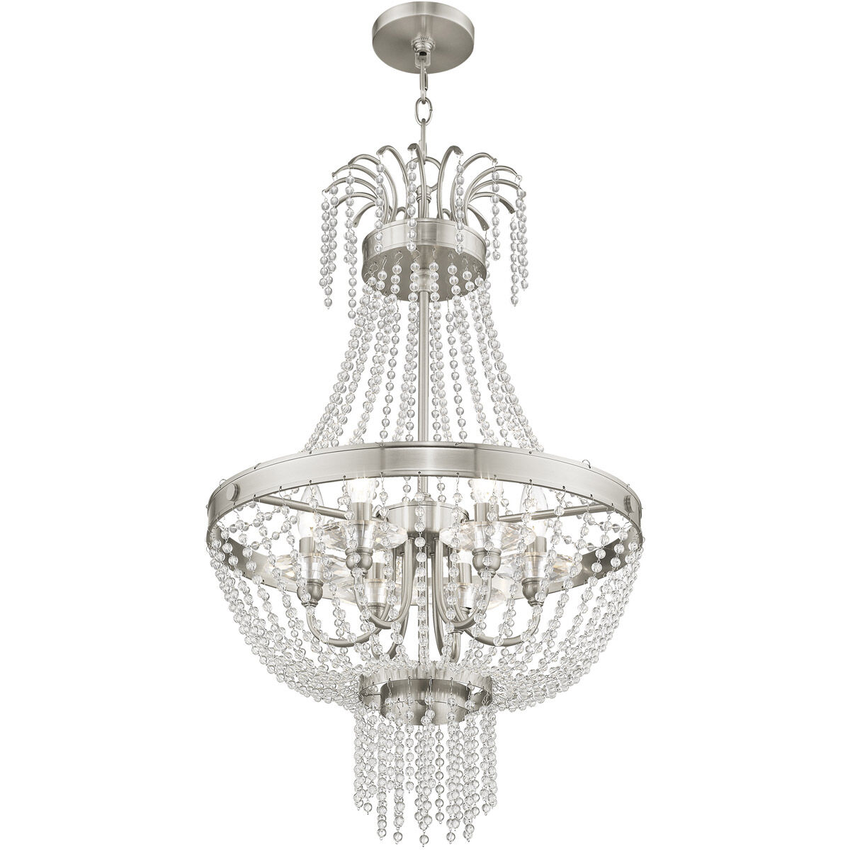 Valentina 6 Light 18 inch Brushed Nickel Pendant Ceiling Light