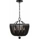 Rylee 4 Light 16.5 inch Matte Black Mini Chandelier Ceiling Light