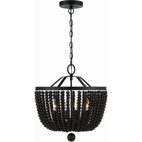 Rylee 4 Light 16.5 inch Matte Black Mini Chandelier Ceiling Light