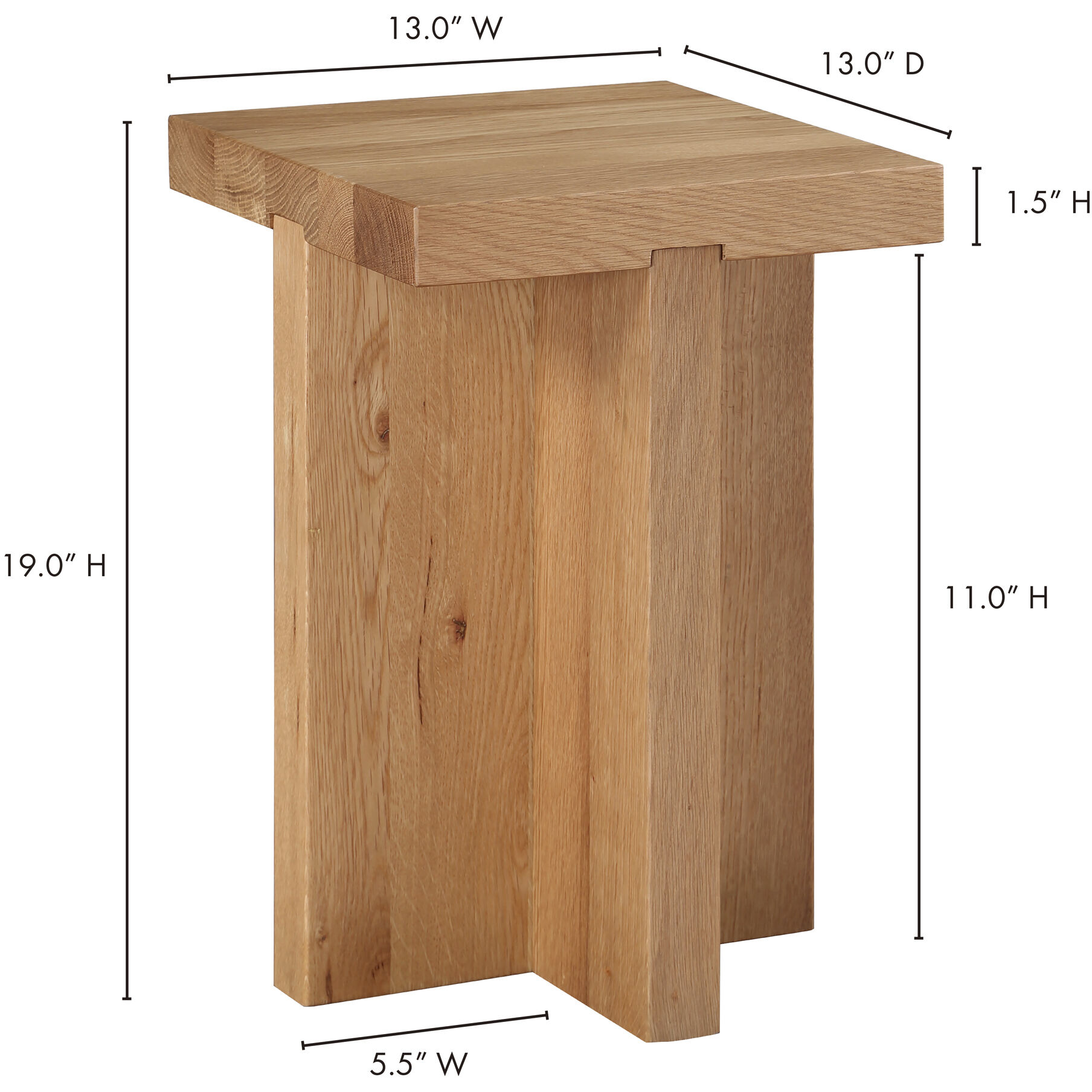 Folke 19 X 13 inch Natural End Table