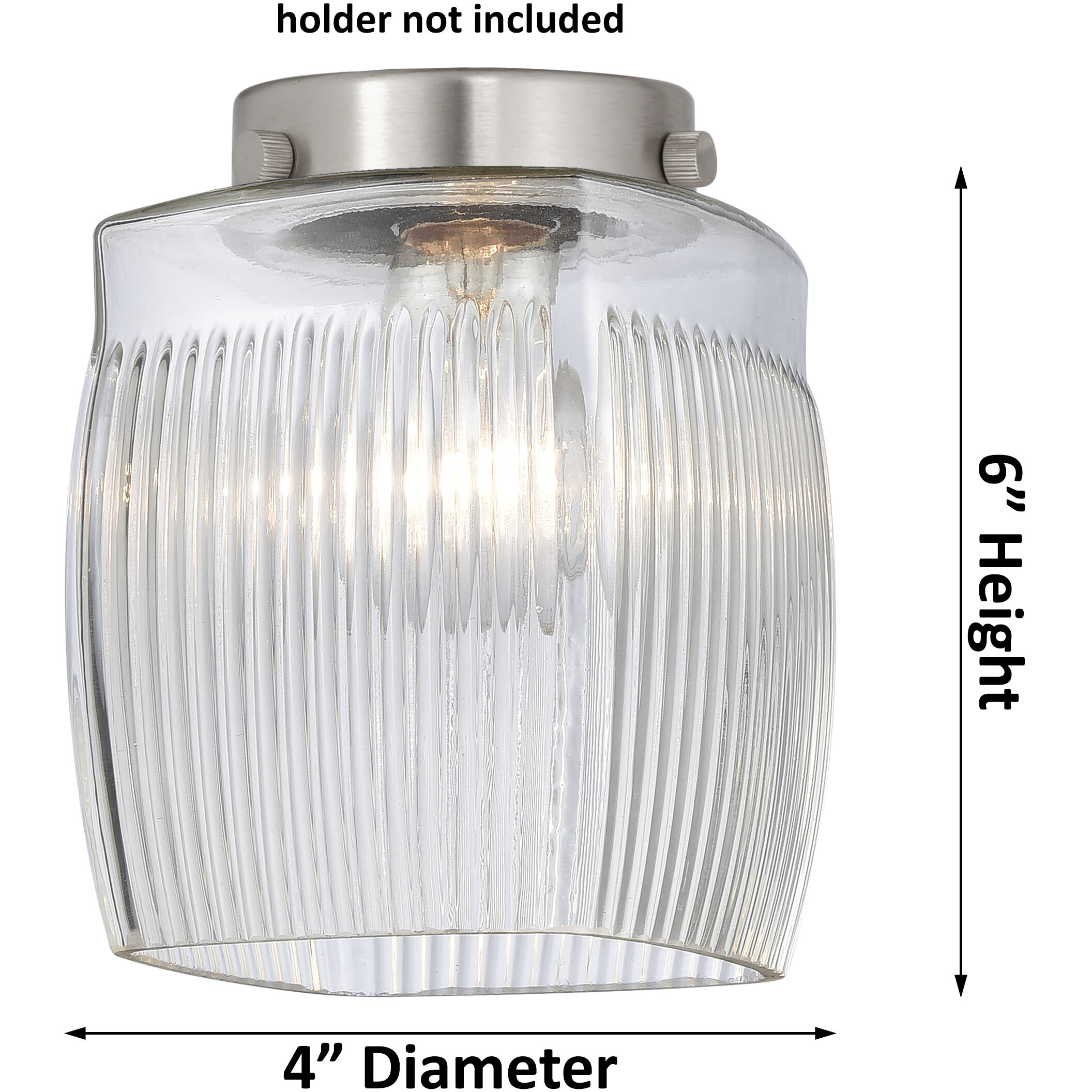 Colton Thick Clear Halophane Glass