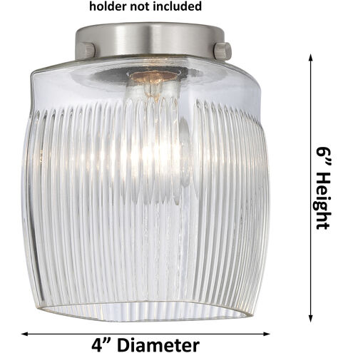 Colton Thick Clear Halophane Glass