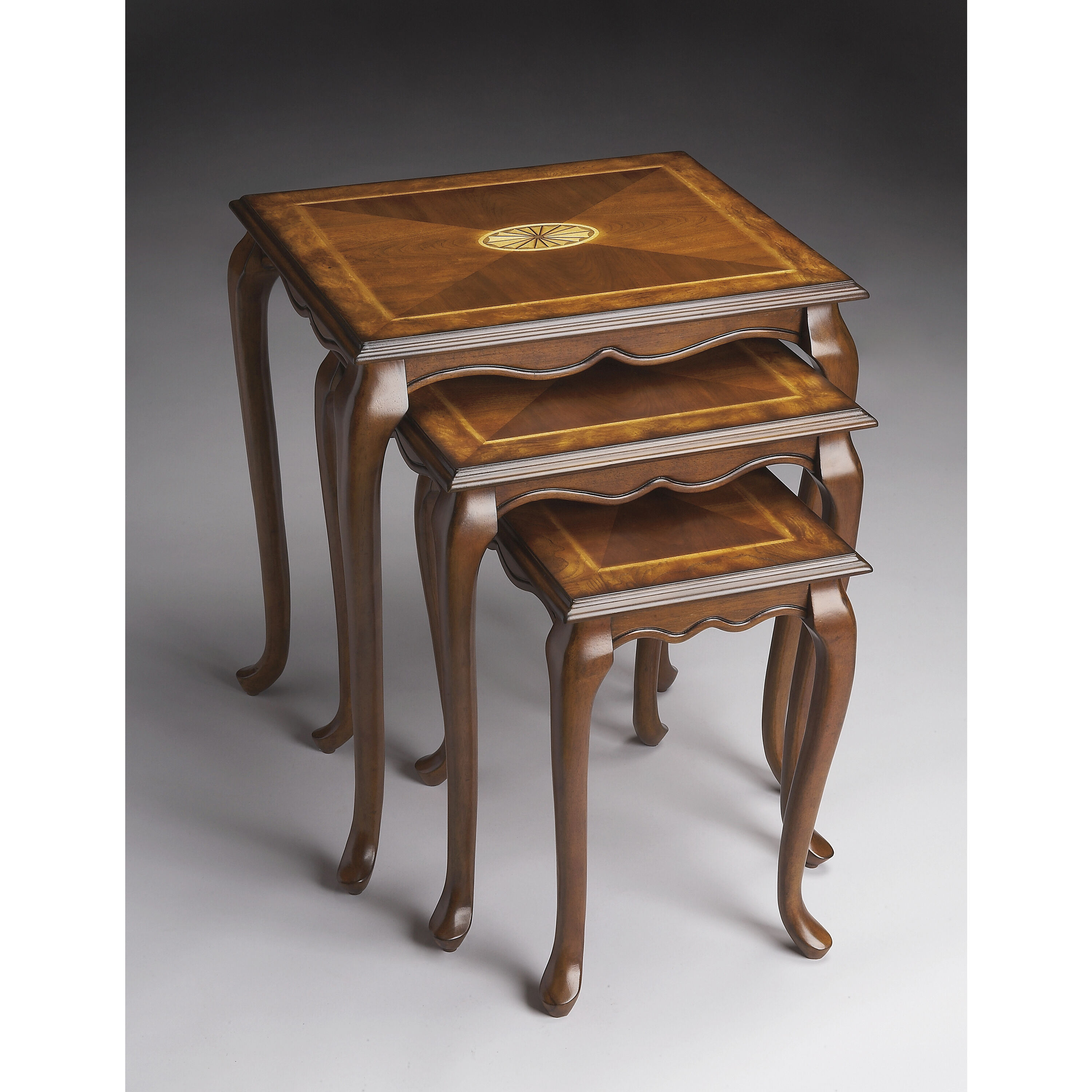 Masterpiece Thatcher  26 X 22 inch Olive Ash Burl Nesting Table