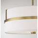 Contemporary 4 Light 20 inch Natural Brass Pendant Ceiling Light