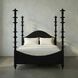 Ferret Hand Rubbed Black Bed, Queen
