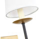 Eclipse 1 Light 5 inch Brass and Black Wall sconce Wall Light