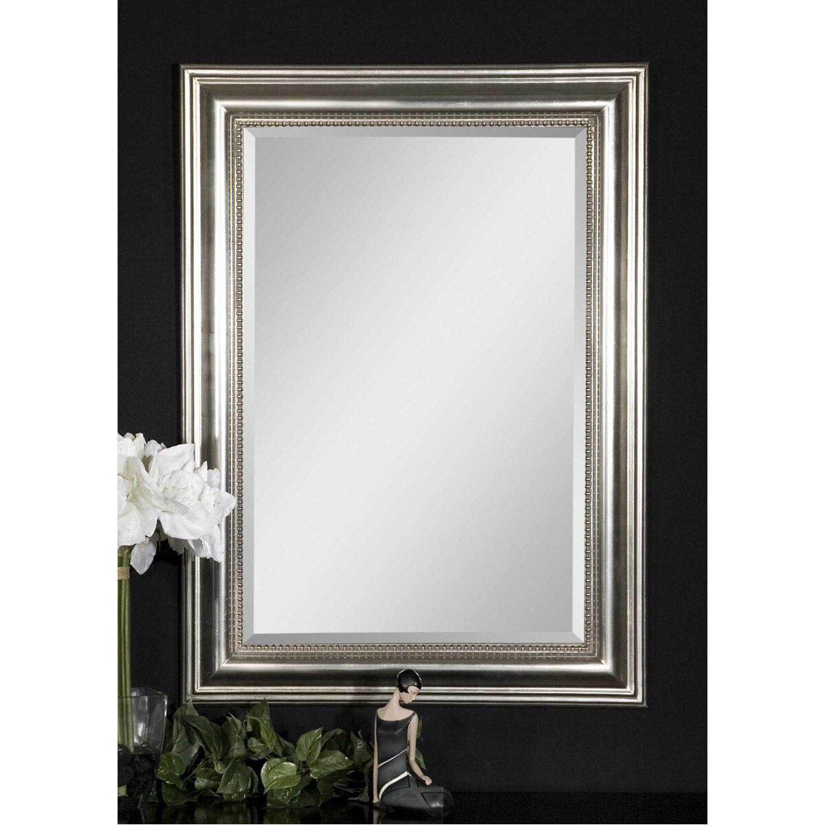 Stuart Silver 37 X 27 inch Wall Mirror