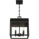 Sawyer 4 Light 12 inch Satin Black Outdoor Pendant