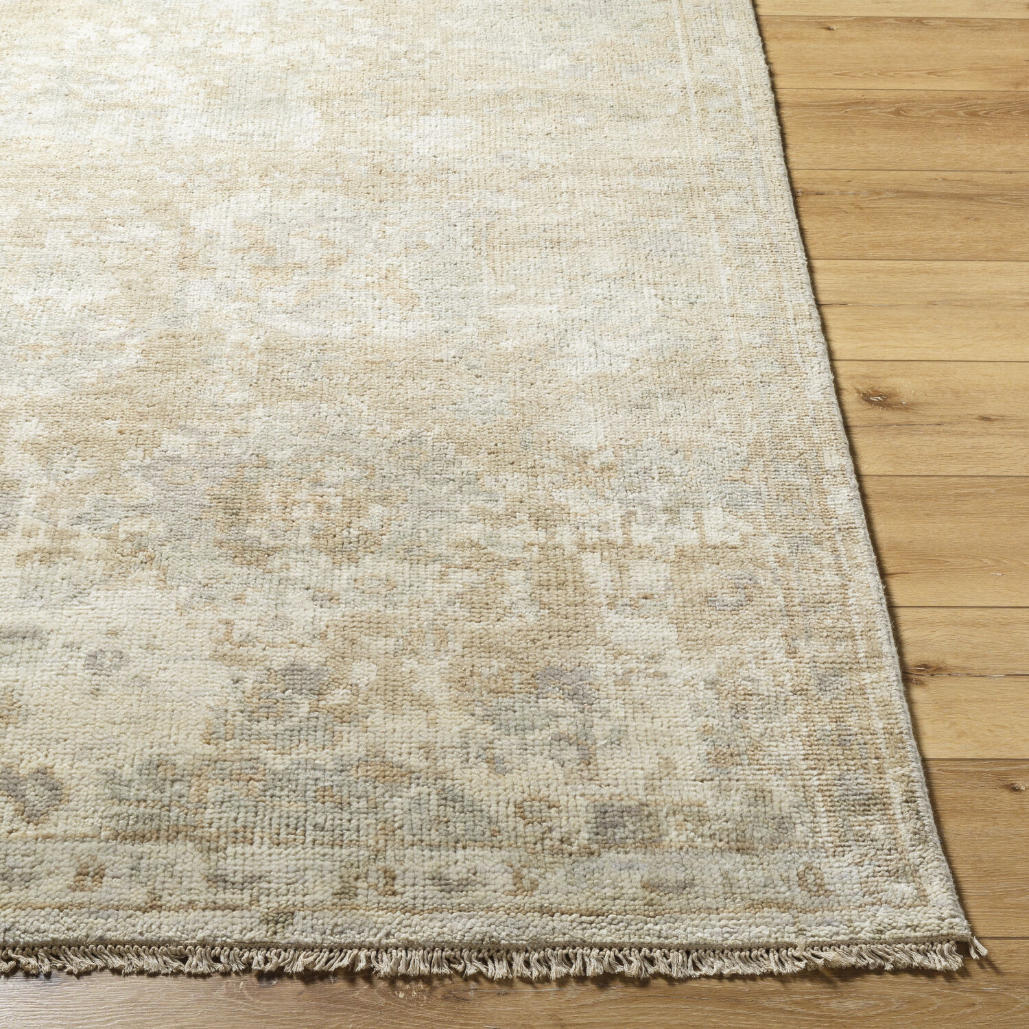 Monterey 108 X 72 inch Ash / Khaki / Champagne Handmade Rug in 6 x 9