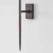 Julie Neill Catina LED 6.25 inch Antique Bronze Leaf Tail Sconce Wall Light, Large