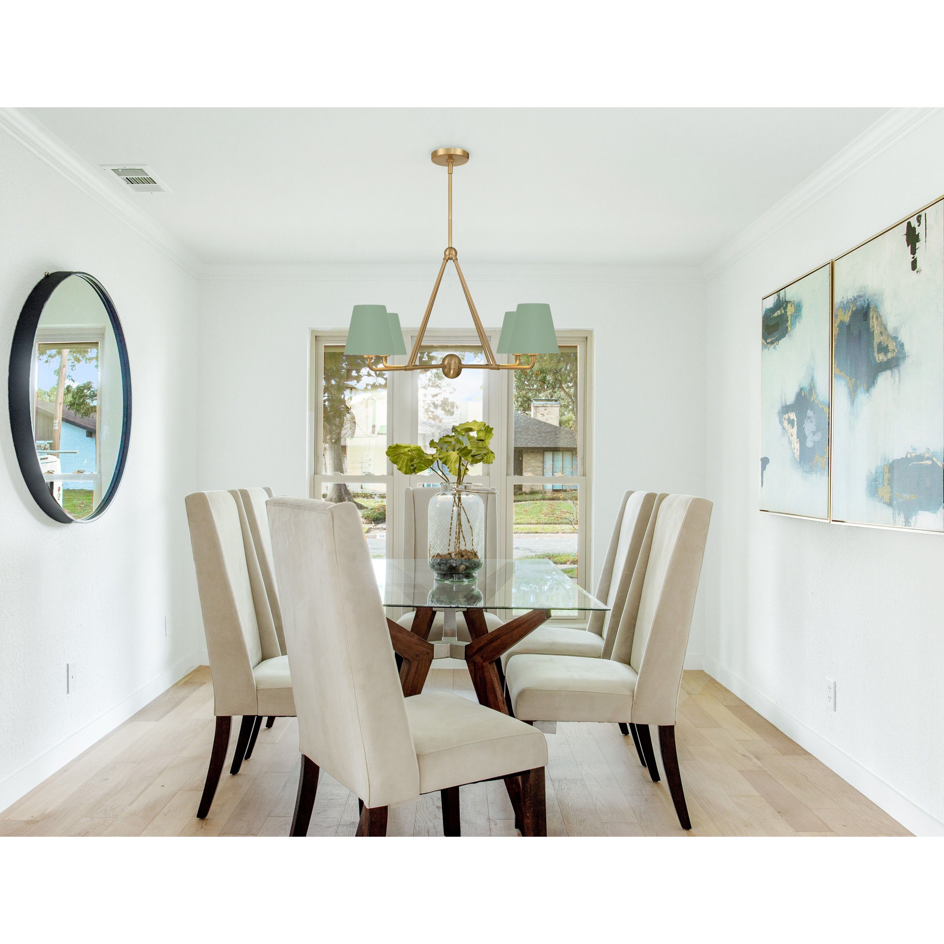 Xavier 4 Light 31.75 inch Vibrant Gold Chandelier Ceiling Light