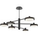 Iris LED 49 inch Matte Black with Cocoa Mobile Chandelier Ceiling Light