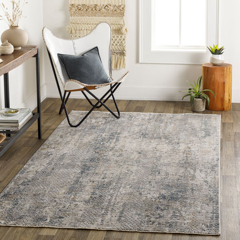 Cardiff 89 X 60 inch Light Gray Rug in 5 x 8, Rectangle