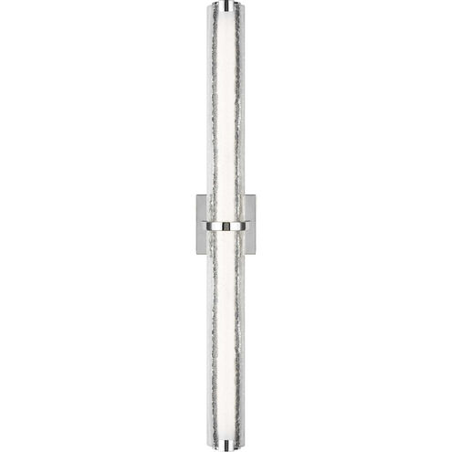 Sean Lavin Cutler LED 36 inch Chrome Vanity Light Wall Light in Clear Crackle
