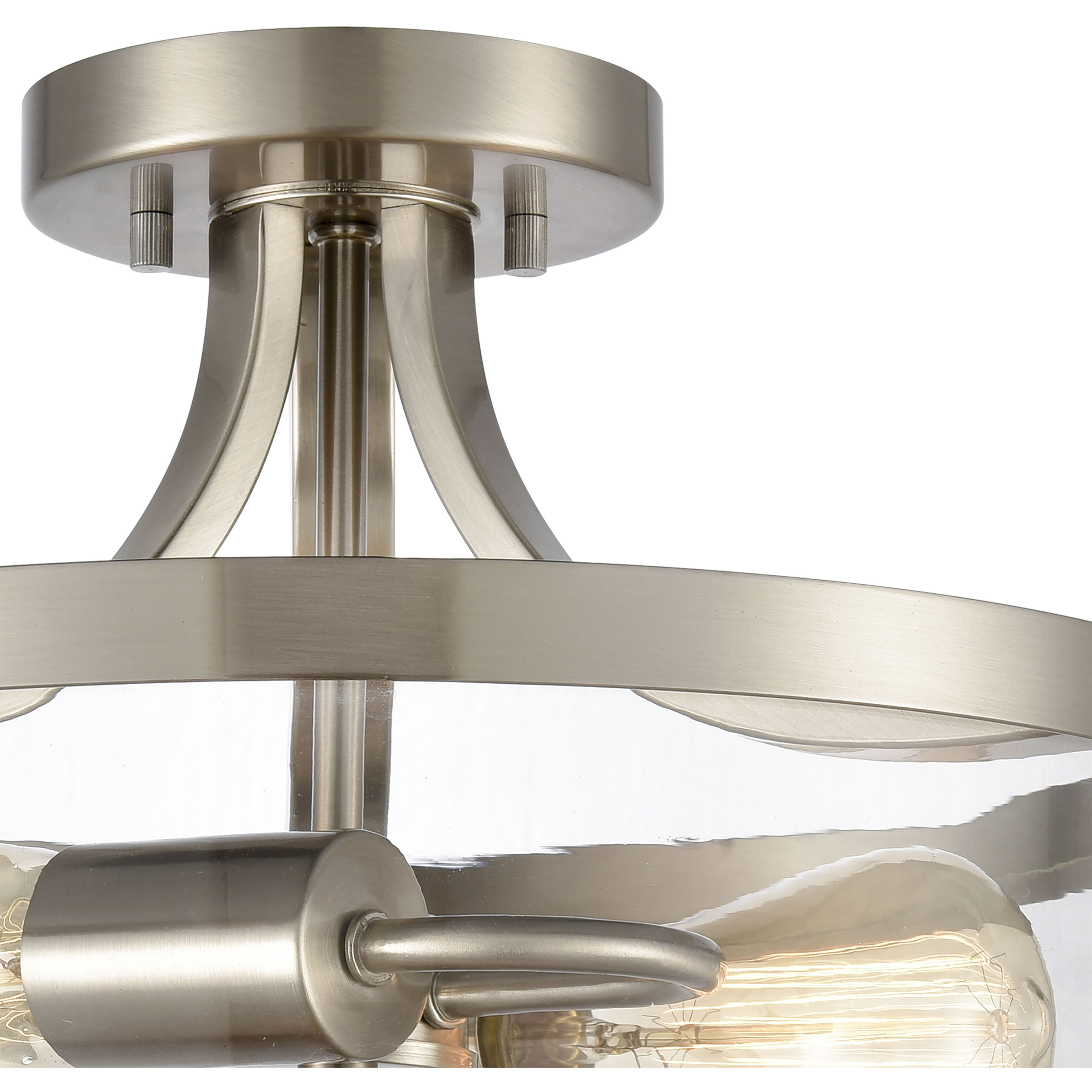 Calistoga 2 Light 13 inch Brushed Nickel Semi Flush Mount Ceiling Light
