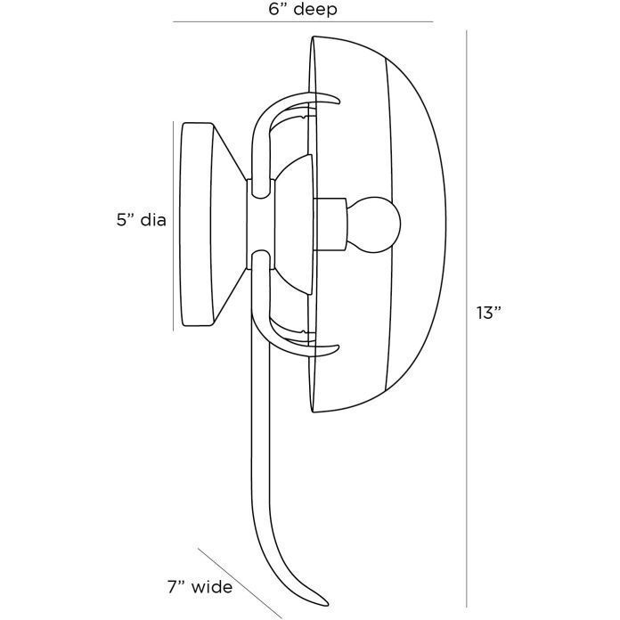 Corona 1 Light 7 inch Gold Ombre Sconce Wall Light