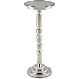 Para 11 inch Shiny Nickel/Clear Drinks Table