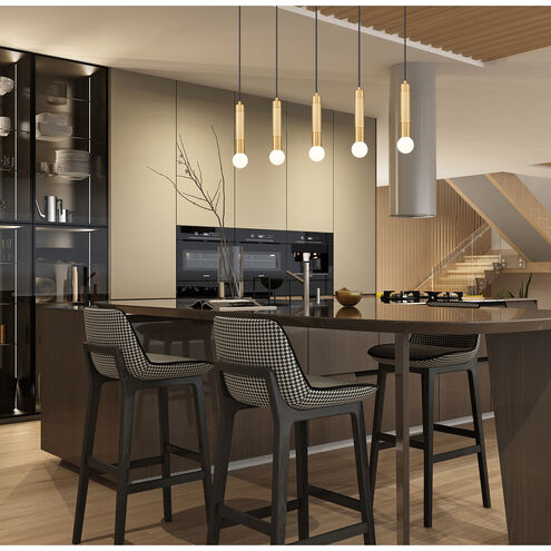 Stari Linear Chandelier Ceiling Light in Modern Gold