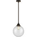 Nouveau 2 Beacon LED 10 inch Oil Rubbed Bronze Mini Pendant Ceiling Light in Seedy