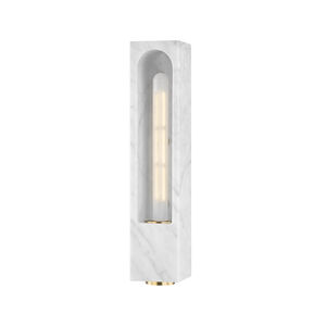 Erwin 1 Light White Marble Wall Sconce Wall Light
