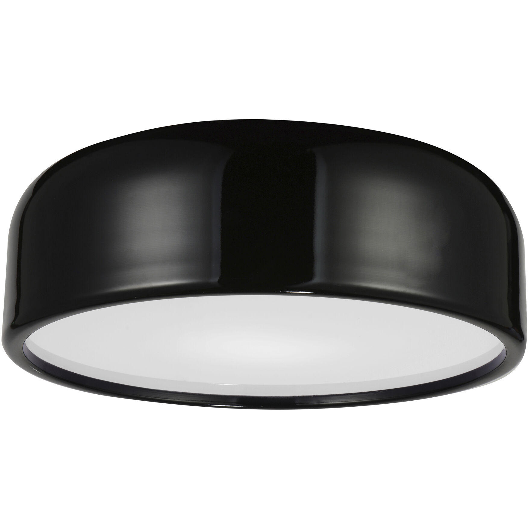 Campton 3 Light 19 inch Black Drum Shade Flush Mount Ceiling Light