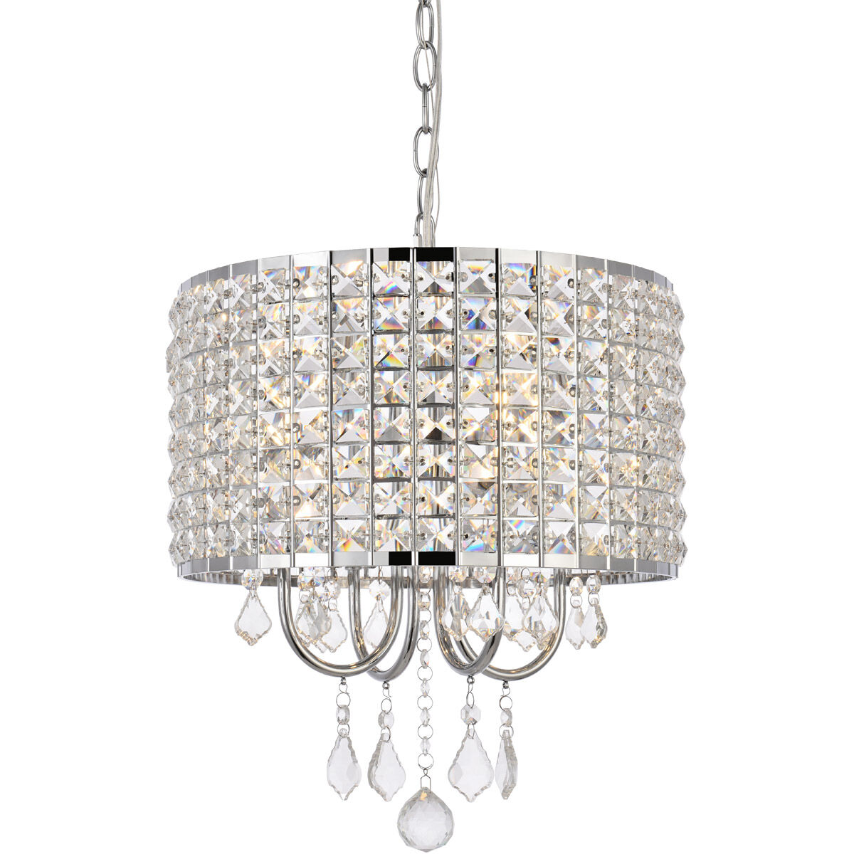 Elise 4 Light 14 inch Chrome Pendant Ceiling Light