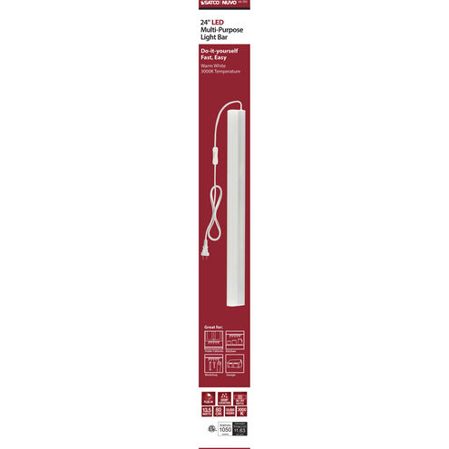 Brentwood LED 3 inch White Linear Strip Ceiling Light