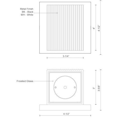 Mavis LED 4 inch Black Exterior Wall Sconce