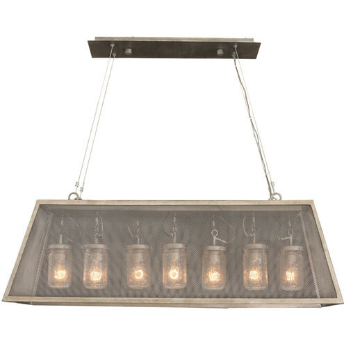 Highland 7 Light 44 inch Country Iron Island Light Ceiling Light