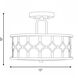 Mid-Century Modern 2 Light 13 inch Natural Brass Semi-Flush Ceiling Light