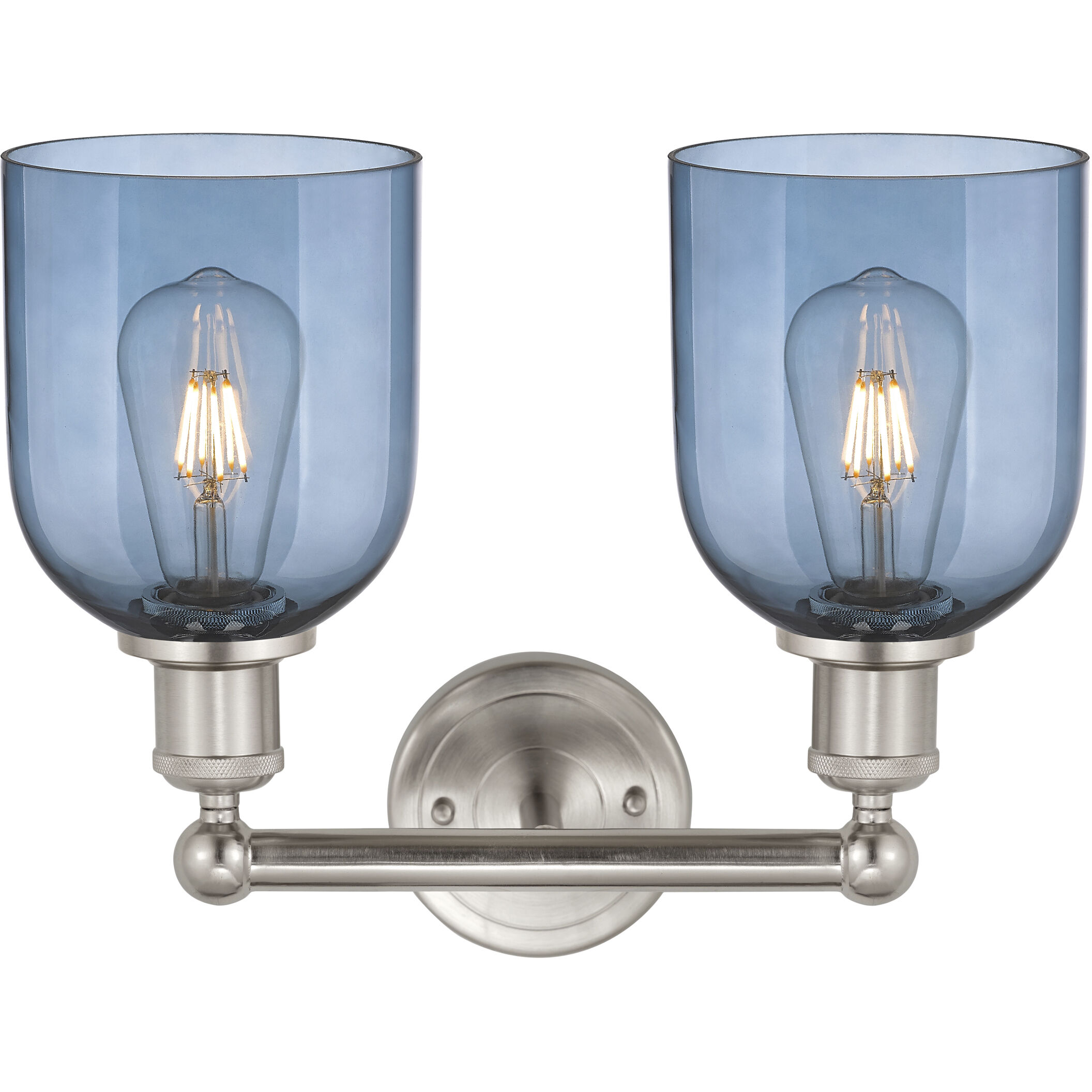 Edison Bella 2 Light 14.5 inch Brushed Satin Nickel Bath Vanity Light Wall Light